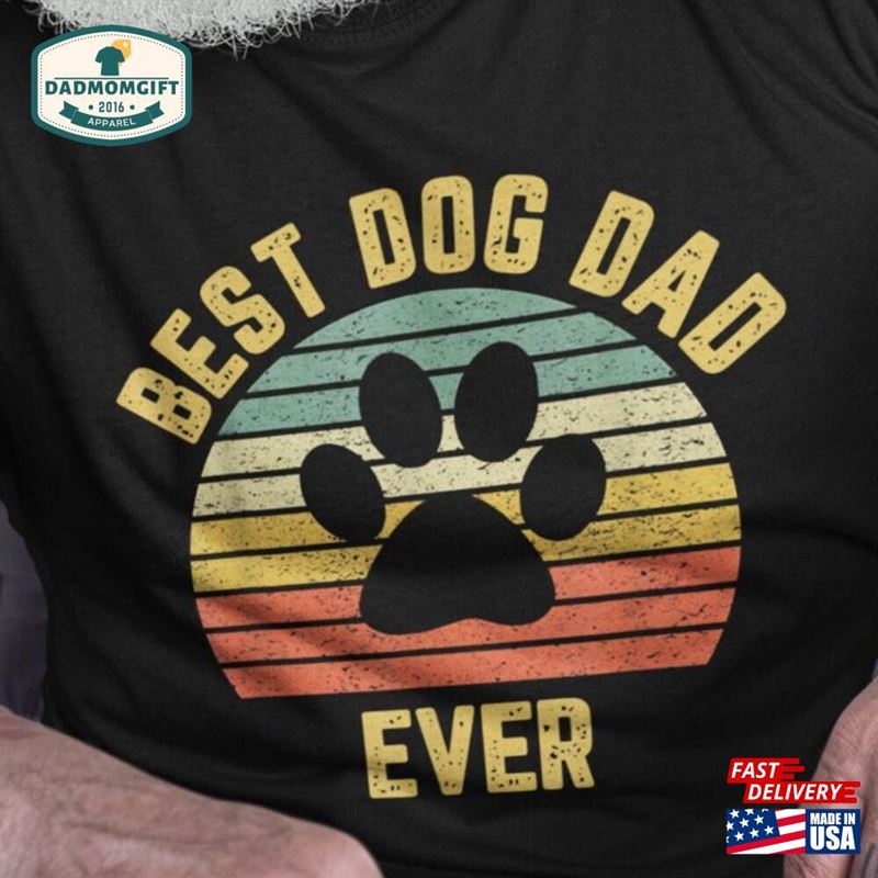 Embrace The Dog Dad Coolness Vintage Father’s Day T-Shirt Classic