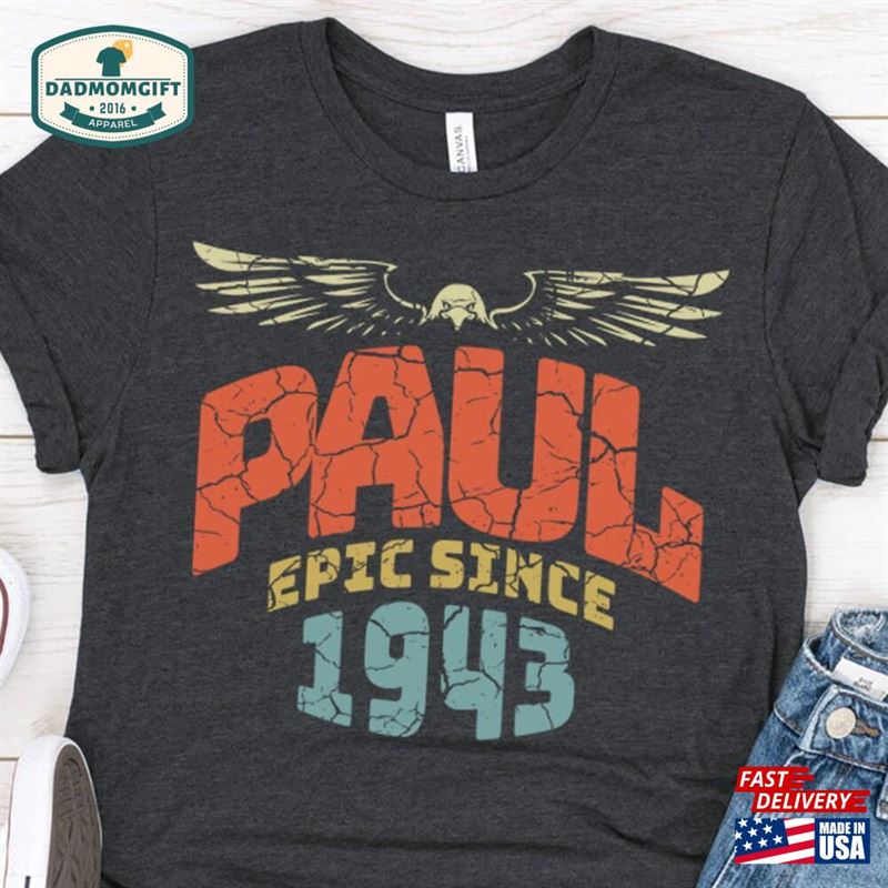 Epic Since 1943 Birthday Gift Shirt For Brother Or Husband 80Th Men Father T-Shirt Unisex