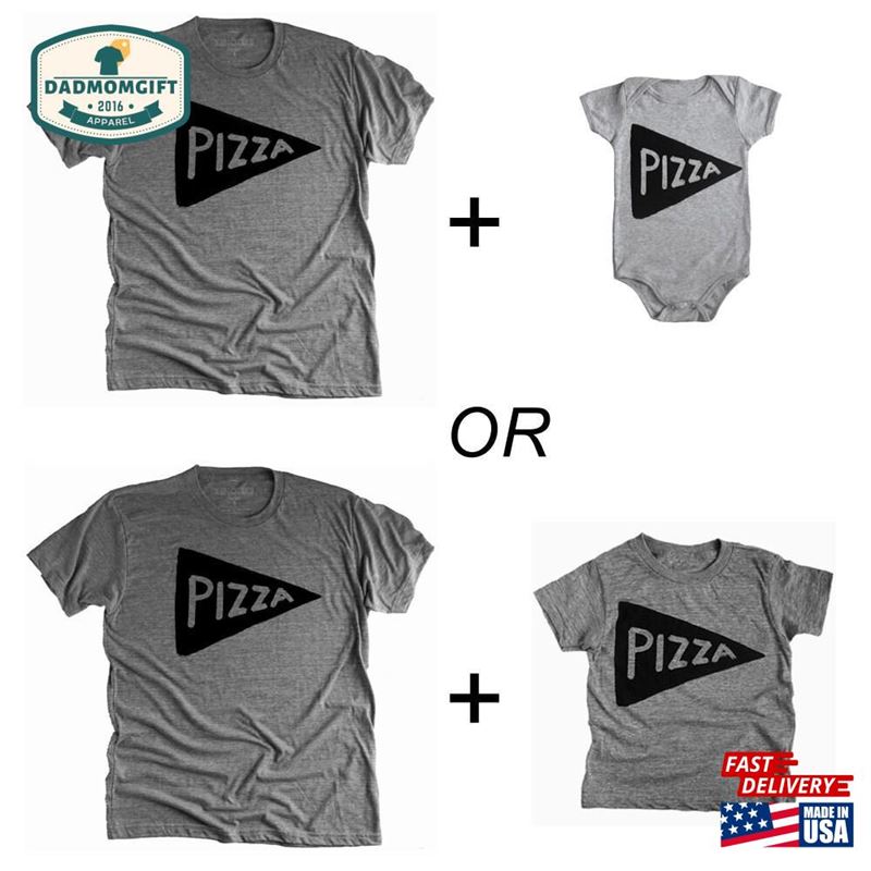 Family Matching Pizza Night T-Shirt Set For Fathers Day Gift Shirts Dad Classic Unisex