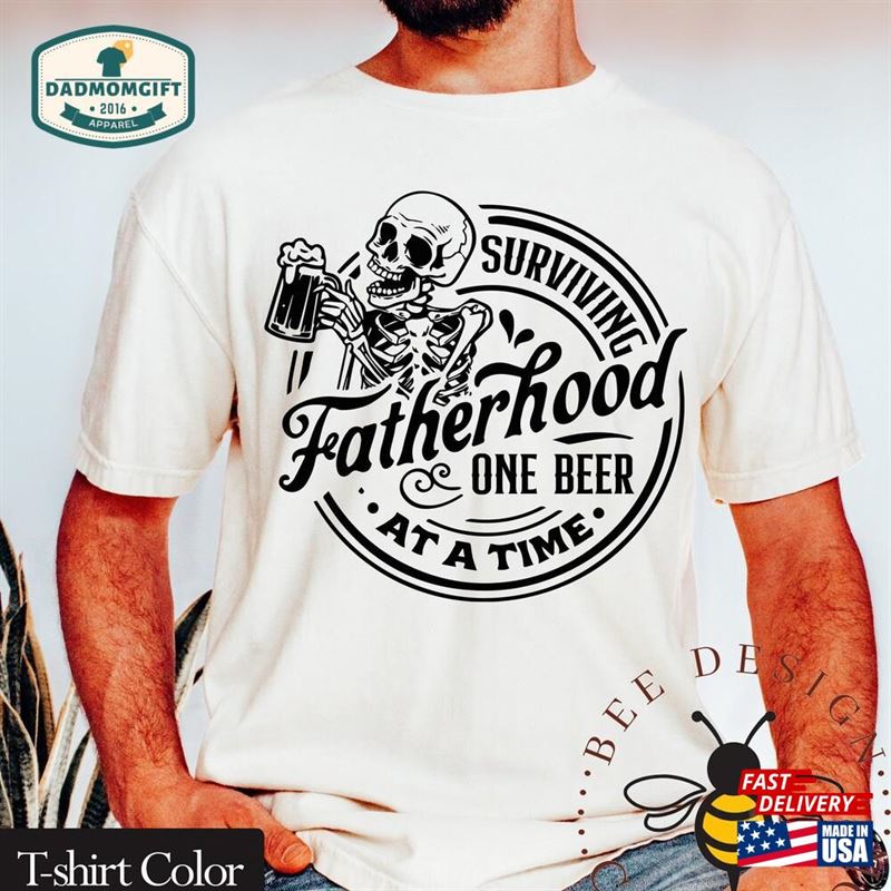 Fatherhood Shirt Comfort Colors Skeleton Father Sweatshirt Unisex