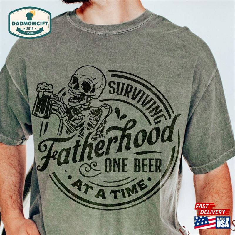 Fatherhood Shirt Comfort Colors Skeleton Father Sweatshirt Unisex