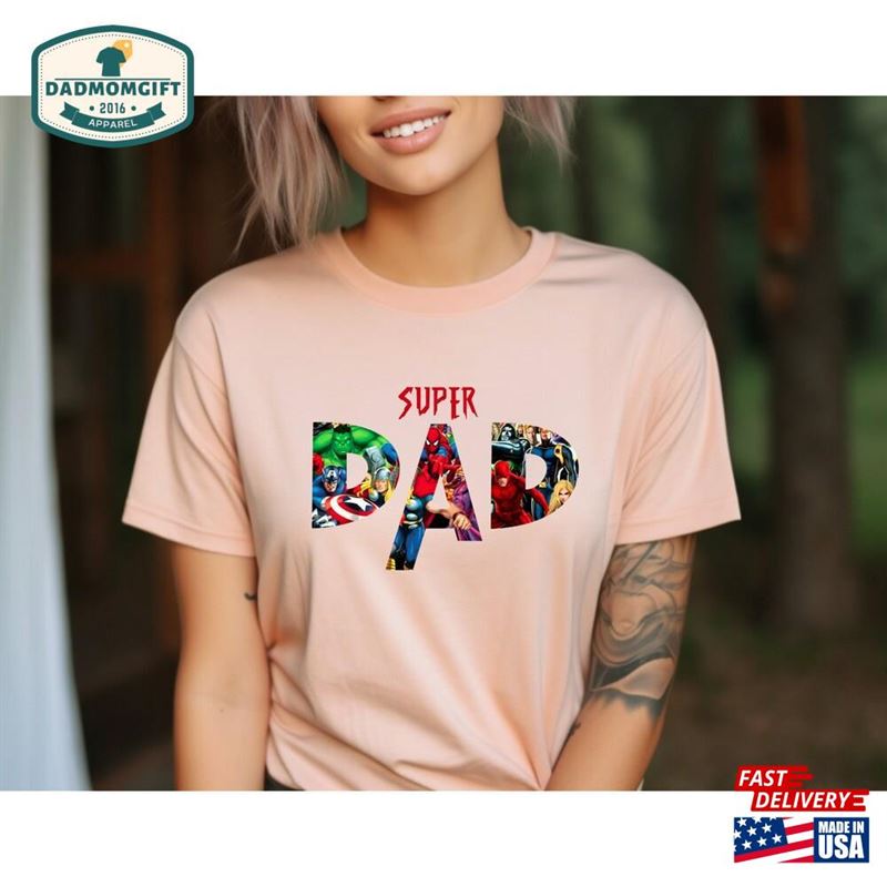 Fatherhood Superhero Shirt Best Dad Ever Top Father Classic Sweatshirt