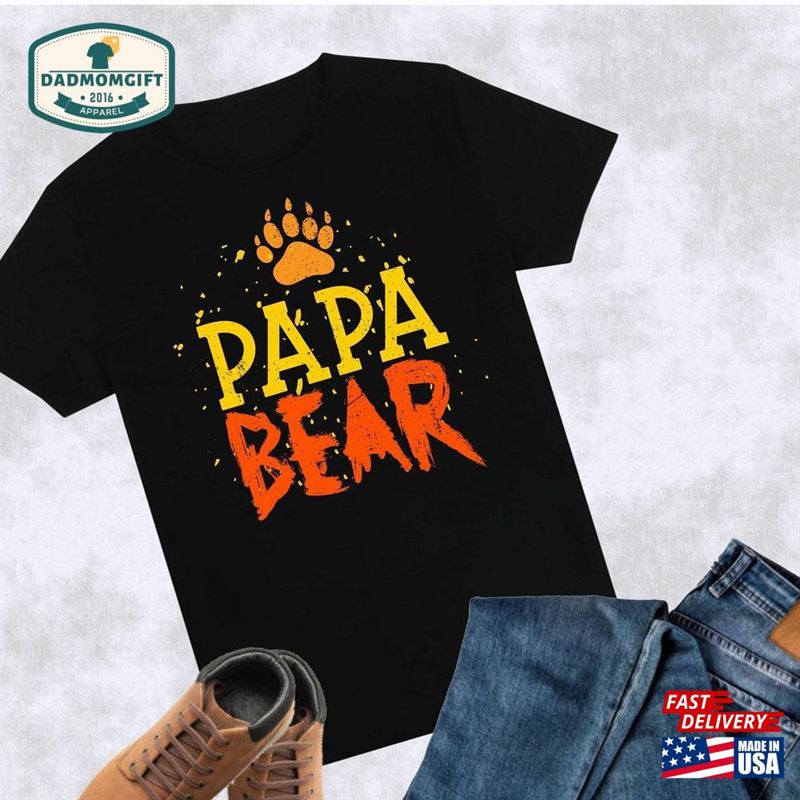 Fathers Day Papa Bear T-Shirt Dad Grandad Present Paw Animal Slogan Sarcasm Funny Novelty Gift Men Sweatshirt