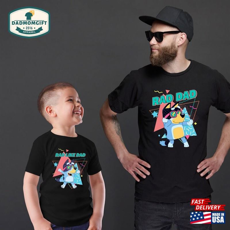 Fathers Day T-Shirt Matching Shirt Bluey Dad Hoodie Sweatshirt