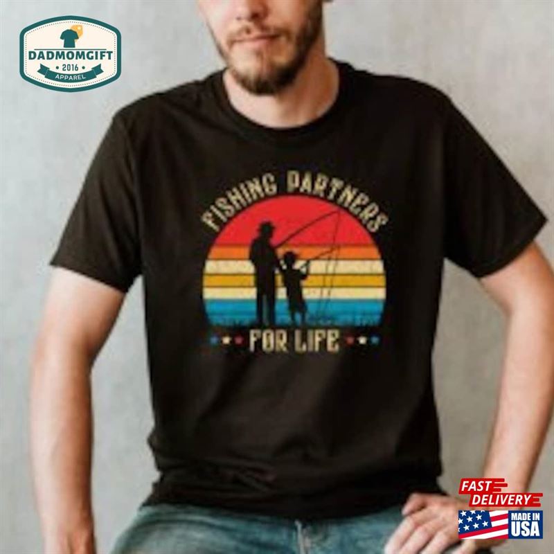 Fishing Partners For Life Father’s Day Shirt Dad Unisex Hoodie