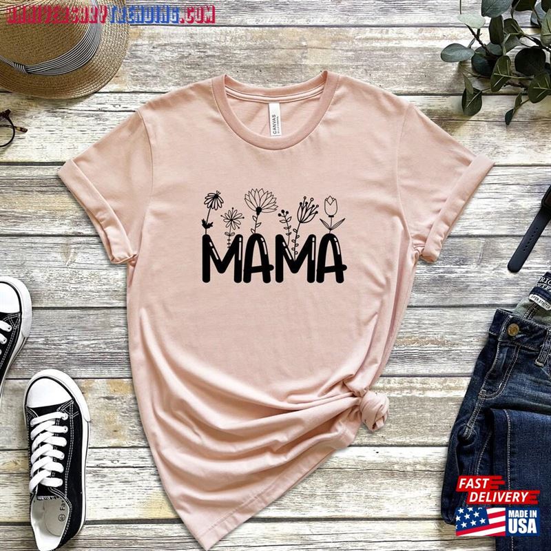 Floral Mama Shirt Mothers Day Gift Flowers T-Shirt Sweatshirt – Bipubunny Store