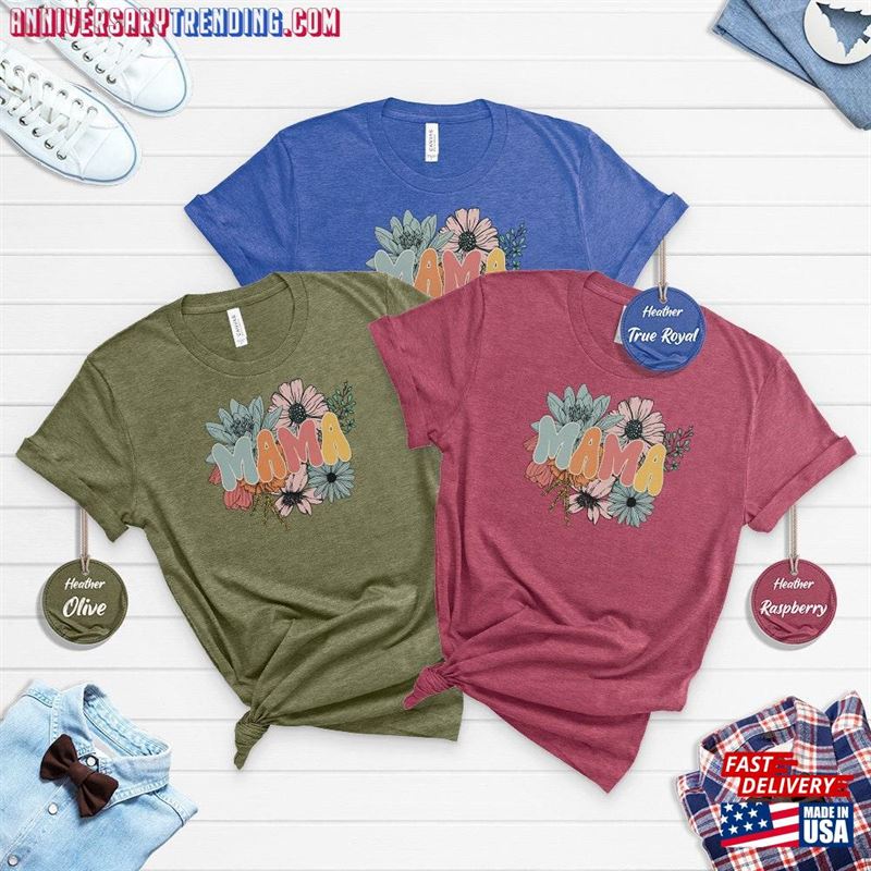 Floral Mama Shirt Nature Inspired Mom Garden Tee Unisex Classic -Bipubunny Store