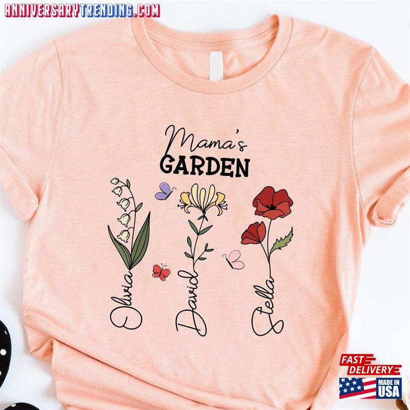 Floral Mama’s Garden T-Shirt Custom Mother Classic Unisex -Bipubunny Store