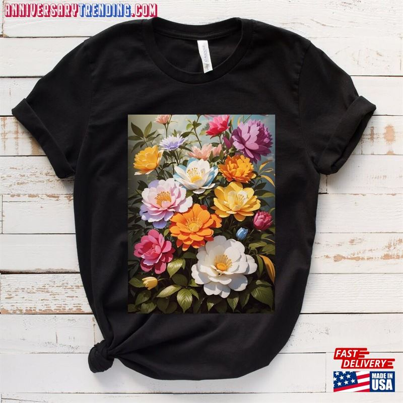 Floral T Shirt Vibrant Colors Sweatshirt Hoodie – Bipubunny Store