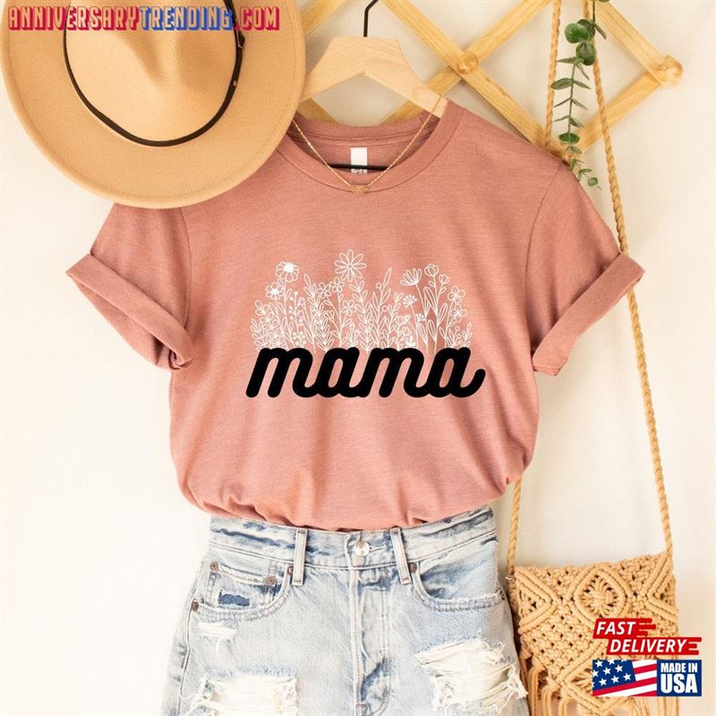 Flower Mama And Mini Shirts Mommy Me Tees Unisex Hoodie – Bipubunny Store