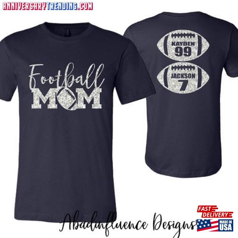 Football Mom Shirt 2 Players Hoodie Unisex – Bipubunny Store