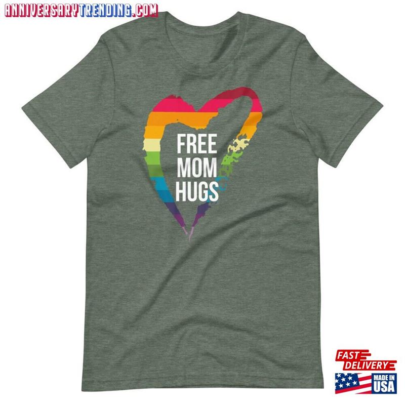 Free Mom Hugs Shirt Hoodie Sweatshirt Lgbt Unisex – Bipubunny Store