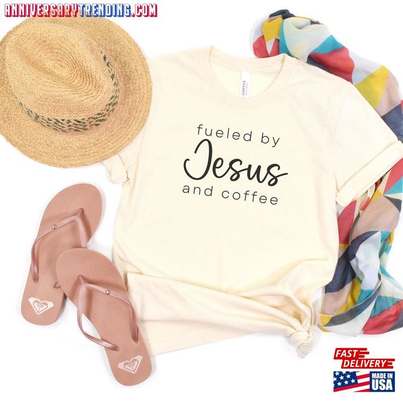 Fueled By Coffee And Jesus Shirt Classic Sweatshirt – Bipubunny Store