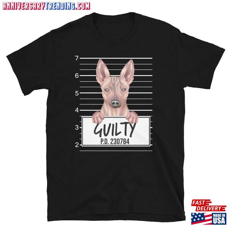 Funny American Hairless Terrier Dog Mugshot Pet Portrait Gift Lover Shirt Hoodie Classic – Bipubunny Store