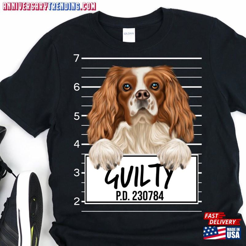 Funny English Toy Spaniel Dog Mugshot Pet Portrait Gift Lover Shirt Classic Unisex – Bipubunny Store