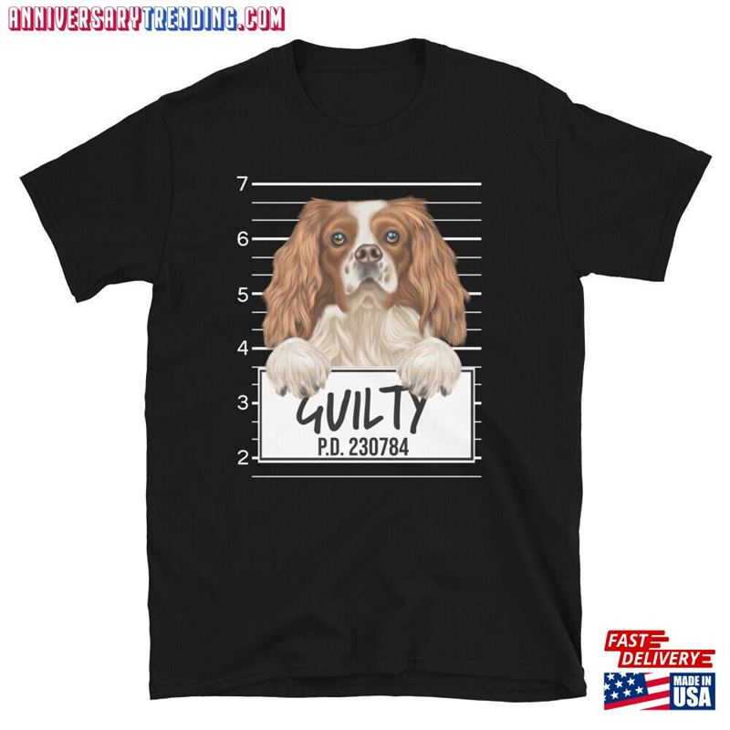 Funny English Toy Spaniel Dog Mugshot Pet Portrait Gift Lover Shirt Classic Unisex – Bipubunny Store