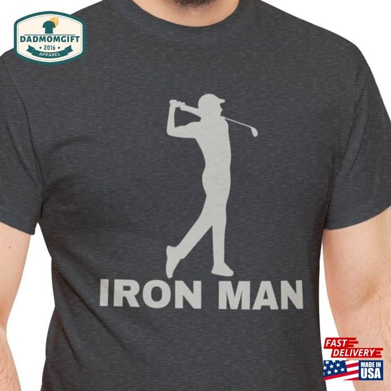 Funny Golf Shirt Iron Man Golfing T-Shirt For Men Unisex Sweatshirt