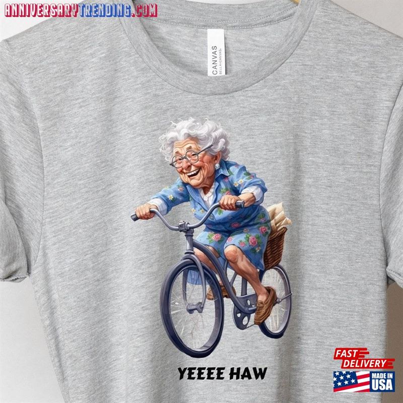 Funny Grandma Shirt Cute T-Shirt Personalized Bicycle Sweatshirt Classic – Bipubunny Store