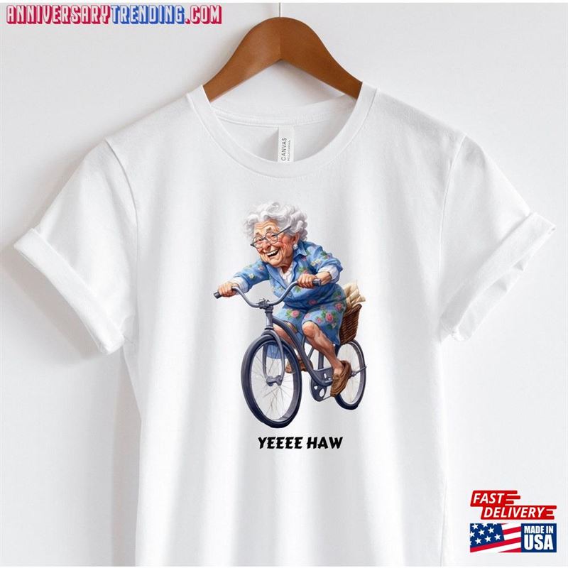 Funny Grandma Shirt Cute T-Shirt Personalized Bicycle Sweatshirt Classic – Bipubunny Store