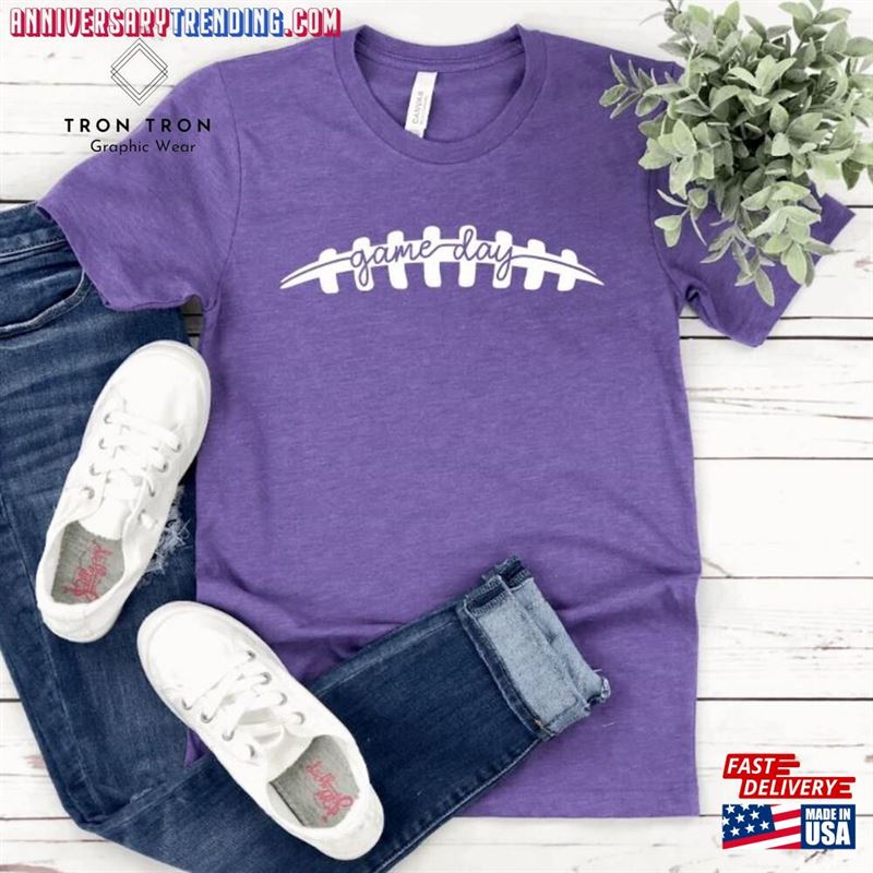 Game Day Football Laces Graphic Tee Shirt Sports Classic T-Shirt -Bipubunny Store