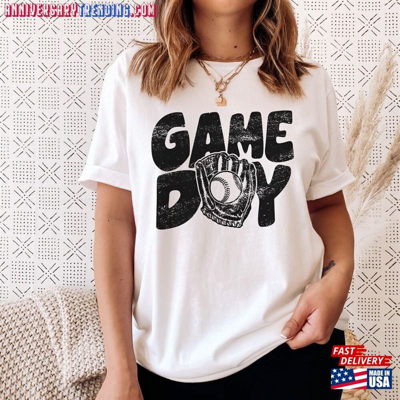 Gameday Baseball Shirt Distressed T-Shirt Sweatshirt -Bipubunny Store