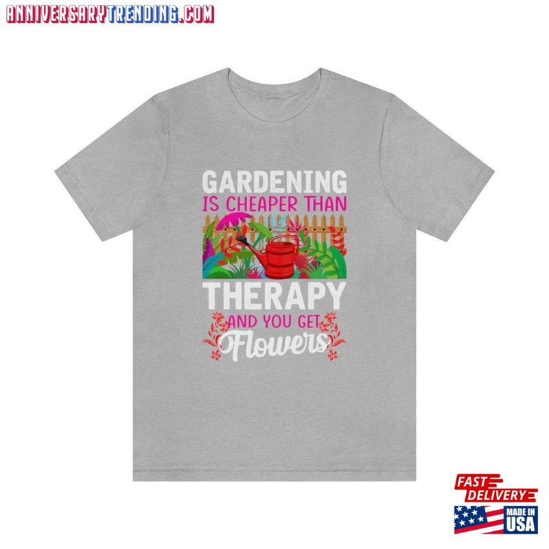 Gardening Is Cheaper Than Therapy And You Get Flowers Cute Gardener Flower Shirt Unisex Sweatshirt – Bipubunny Store