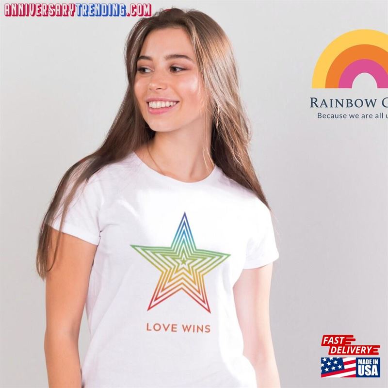 Gay Pride T-Shirt Lgbt Supporter Rainbow Star Sweatshirt Hoodie – Bipubunny Store