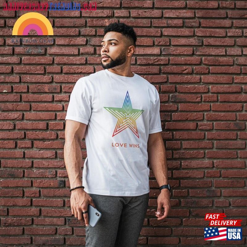 Gay Pride T-Shirt Lgbt Supporter Rainbow Star Sweatshirt Hoodie – Bipubunny Store