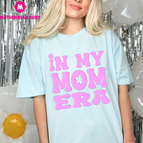 Gift For Mom, In My Mom Era Shirt, Comfort Color Mama Shirt, Comfort Colors Funny Pregnancy Shirt, Retro Concert Tee, Funny Mom Gift Shirts