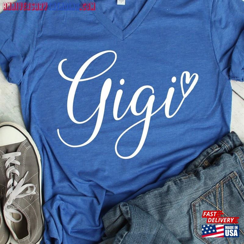 Gigi Shirt Unisex V Neck T-Shirt Gift Classic Hoodie – Bipubunny Store