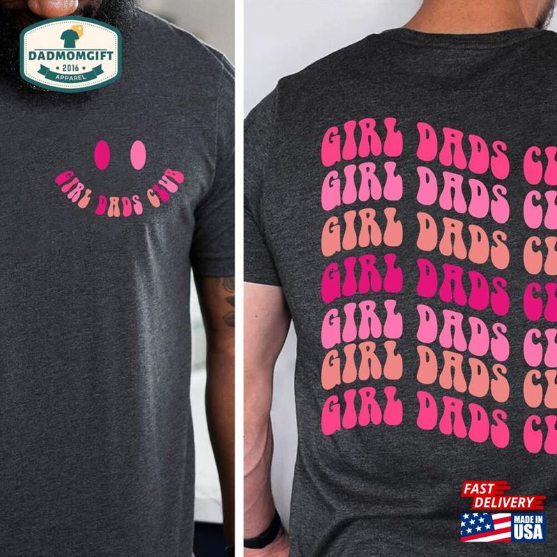 Girls Dad Club Groovy Shirt Fathers Day Gifts From Daughter T-Shirt Sweatshirt