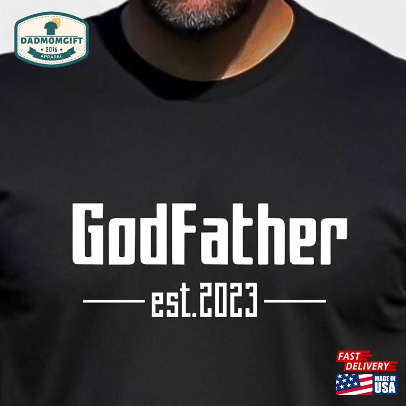 Godfather Est 2023 Shirt Father’s Day Gifts T-Shirt Classic