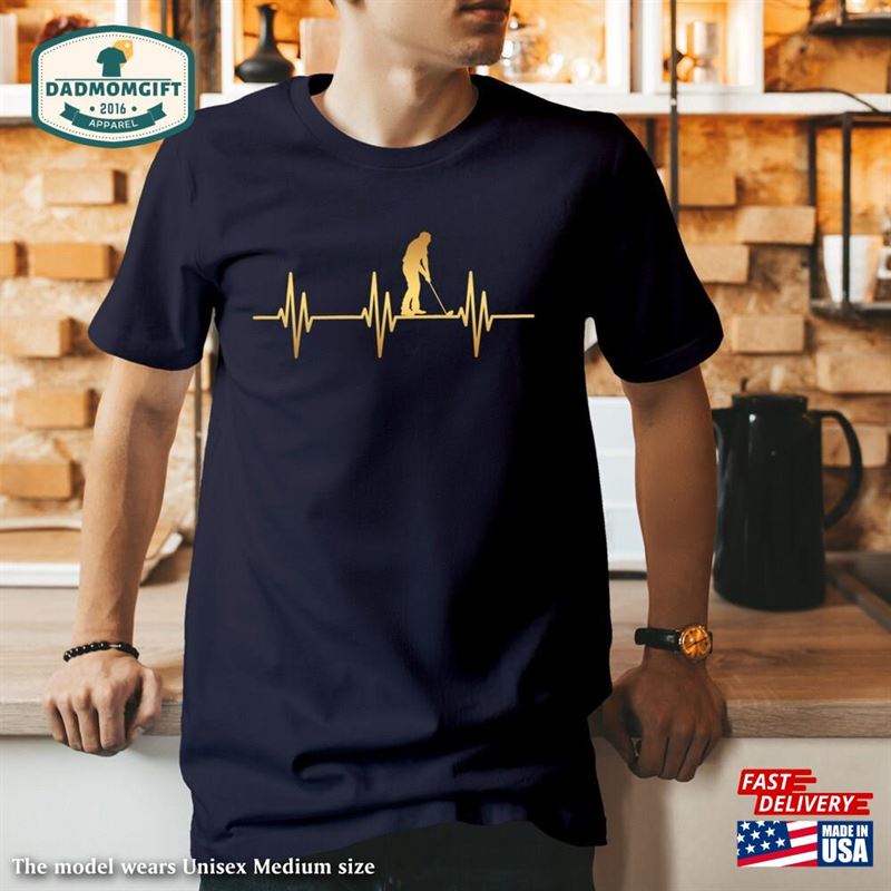 Golf Heartbeat Shirt Gift For Dad Gifts Men Unisex Classic