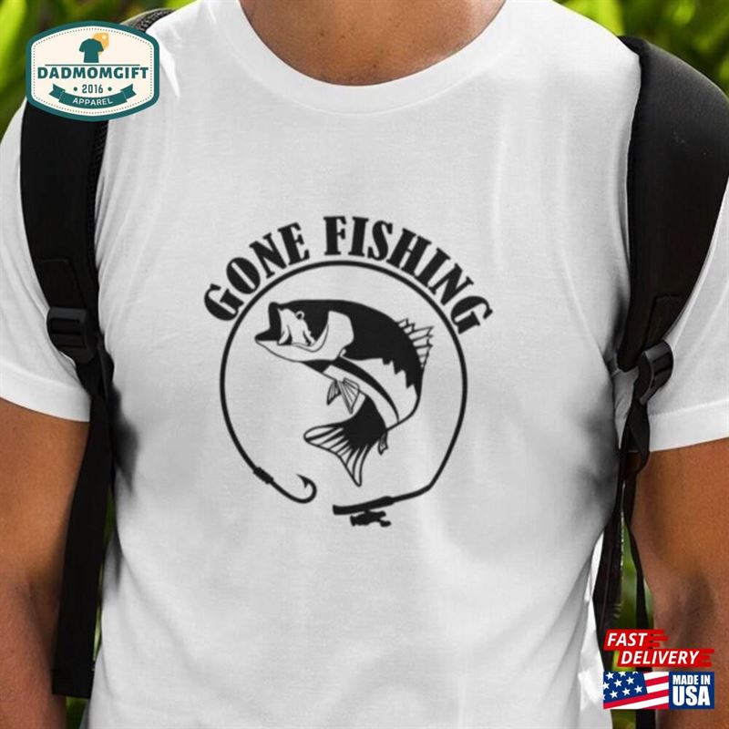 Gone Fishing Shirt Fisherman Fish Fathers Day Dad Men’s Unisex Hoodie