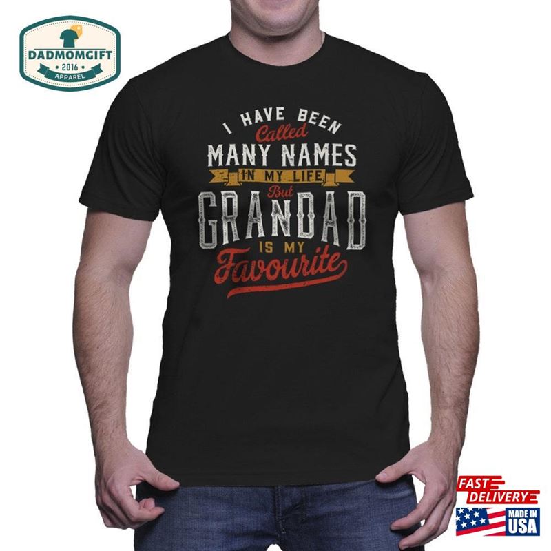 Grandad Is My Favourite Name Funny Men T-Shirt Gift For Fathers Day Birthday Size S Sweatshirt Hoodie