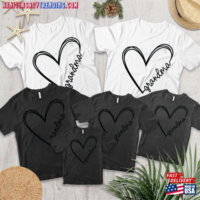 Grandma Heart Shirt Funny Mothers Day Gift Classic Unisex – Bipubunny Store