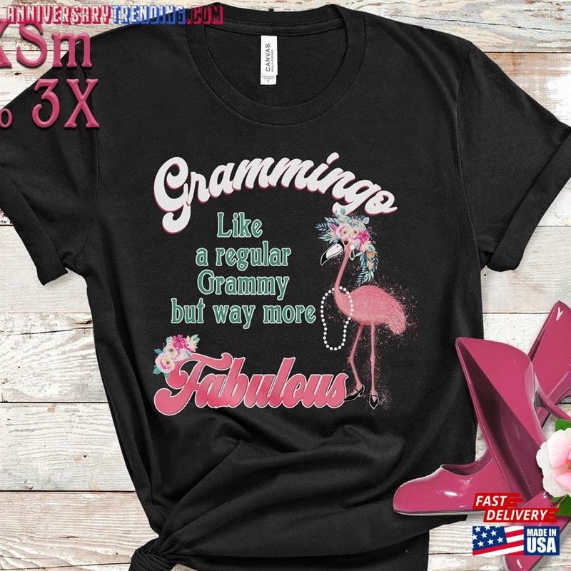 Grandmother T-Shirt Fabulous Shirt Flamingo Unisex Hoodie – Bipubunny Store