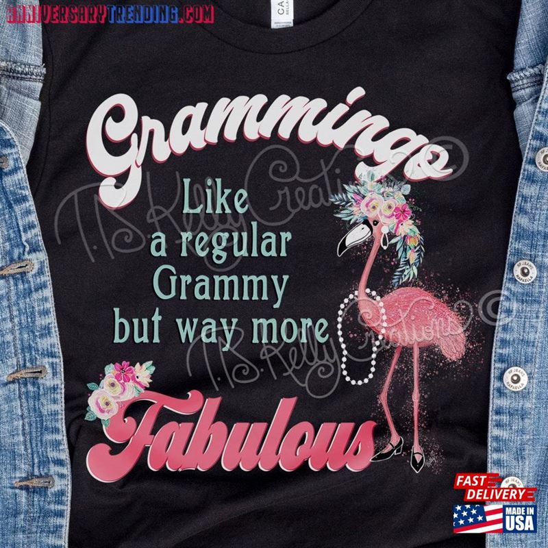 Grandmother T-Shirt Fabulous Shirt Flamingo Unisex Hoodie – Bipubunny Store