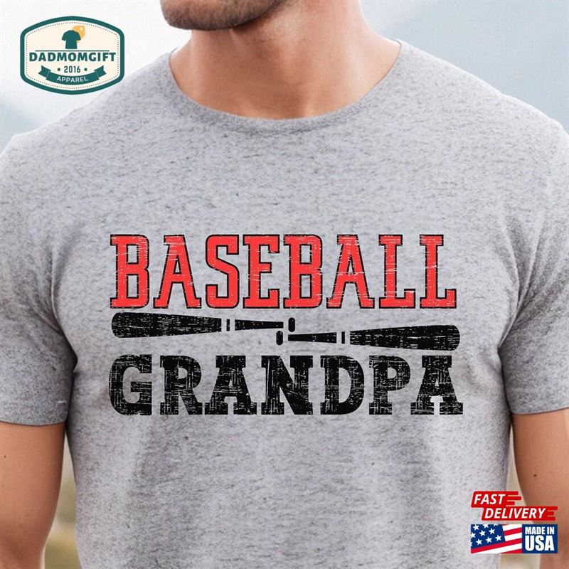 Grandpa Baseball Shirt For Game Day T-Shirt Unisex