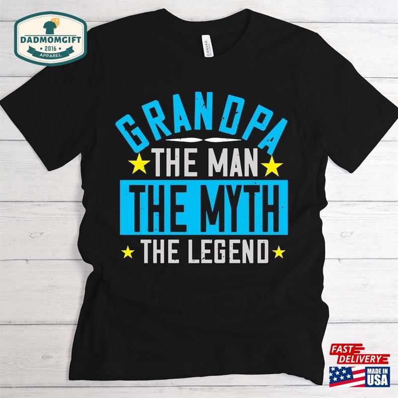 Grandpa The Man Myth Legend T-Shirt Father’s Day Gift Birthday Grandfather Classic