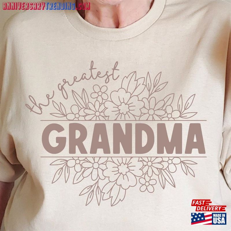 Great Grandma Shirt For Mothers Day Gift Floral Classic Sweatshirt -Bipubunny Store