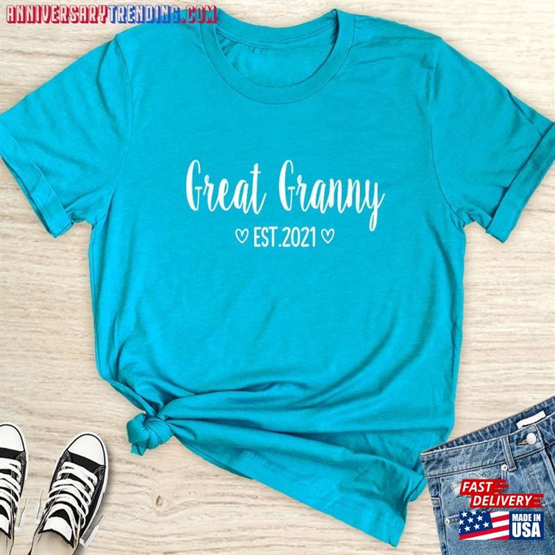 Great Granny Est 2021 Unisex T-Shirt Shirt -Bipubunny Store