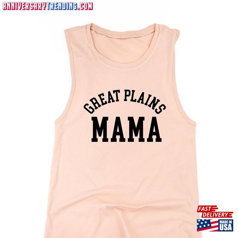 Great Plains Mama Women’s Muscle Tank Summer Tanks Graphic Tee Mother T-Shirt Unisex – Bipubunny Store