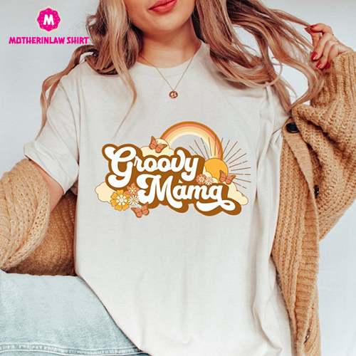 Groovy Mama, Groovy Mama Shirt, Groovy Mom, Retro Mom Shirt, Hippie Mama, Boho Mama