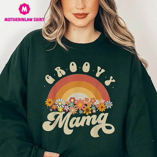 Groovy Mama Shirt, Groovy Mom Tshirt, Flower Mama, Boho Hippie Mom, Groovy vibes Shirt, Funny Mama Shirt, Grandma Tshirt, Gift For Mom