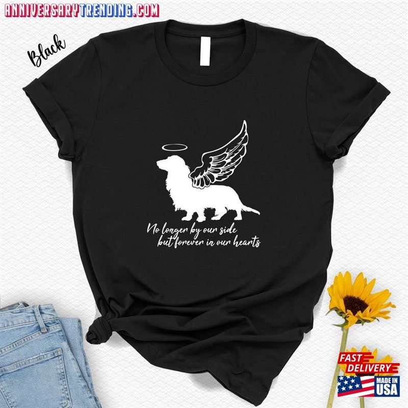 Haired Dachshund Memorial Shirt No Longer By Your My Side But Forever In Hearts T-Shirt Gift For Lovers Sweatshirt – Bipubunny Store