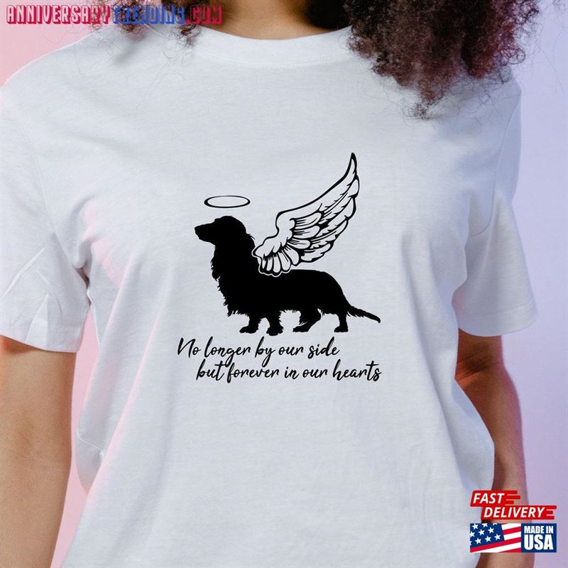 Haired Dachshund Memorial Shirt No Longer By Your My Side But Forever In Hearts T-Shirt Gift For Lovers Sweatshirt – Bipubunny Store