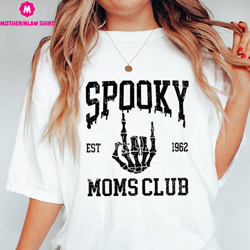 Halloween Comfort Colors Shirt, Spooky Moms Club, Mama Halloween Shirt, Halloween Sweatshirt, Halloween Fall Shirt, Halloween Shirt For Mom