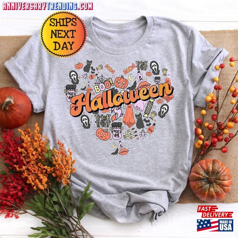 Halloween Shirt Cute Theme For Women T-Shirt Sweatshirt Hoodie – Bipubunny Store