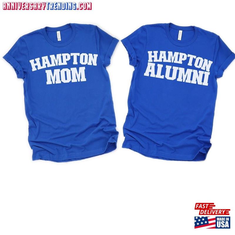 Hampton University Personalized Family Unisex Jersey Short Sleeve Tee Mom Sweatshirt Classic – Bipubunny Store